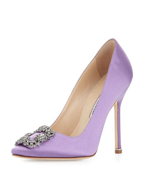 purple designer heels